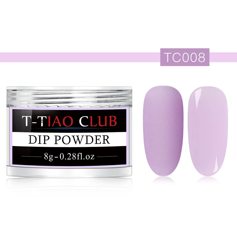 T-TIAO CLUB 8 г матовый цвет окунания ногтей порошок розовый блеск для ногтей натуральный сухой дизайн ногтей украшение без лампы Лечение ногтей пыль Dec - Цвет: S03802