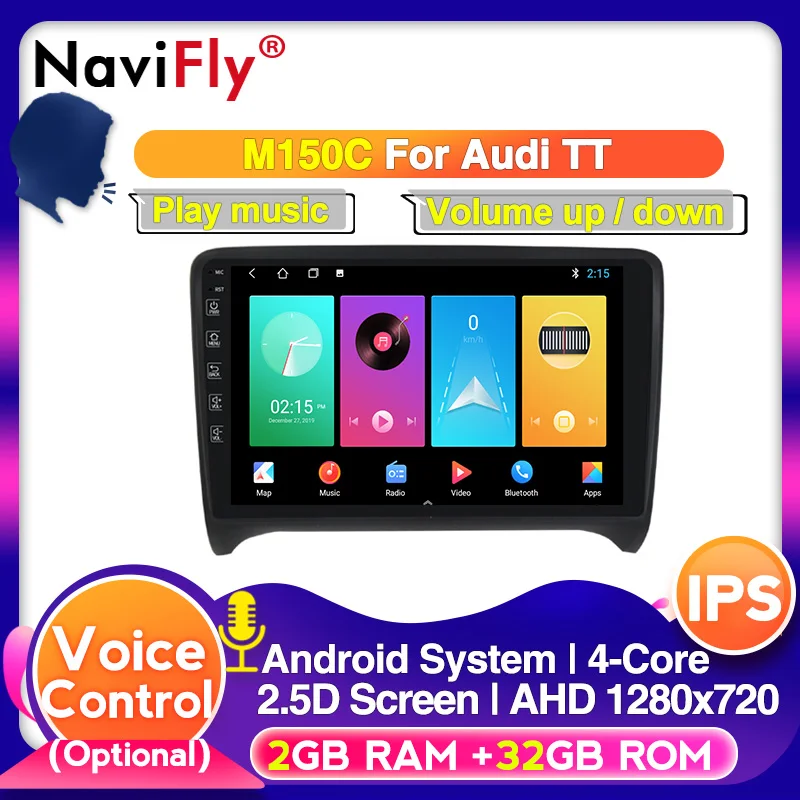 Автомобильный мультимедийный плеер IPS DSP 4G + 64G Android 10 0 GPS для Audi TT MK2 8J 2006-2012 Авто
