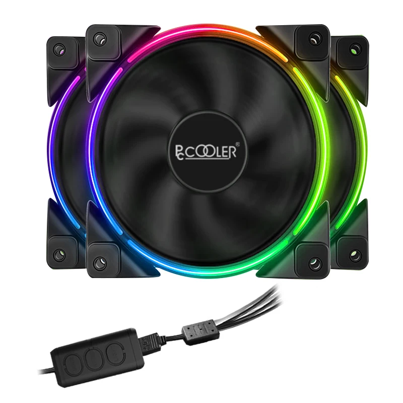 PcCooler Красочные 5 в 3PIN ARGB Вентилятор охлаждения 3 шт. для компьютера чехол 4Pin PWM 12 см компьютер Вентилятор охлаждения Замена водяного охлаждения