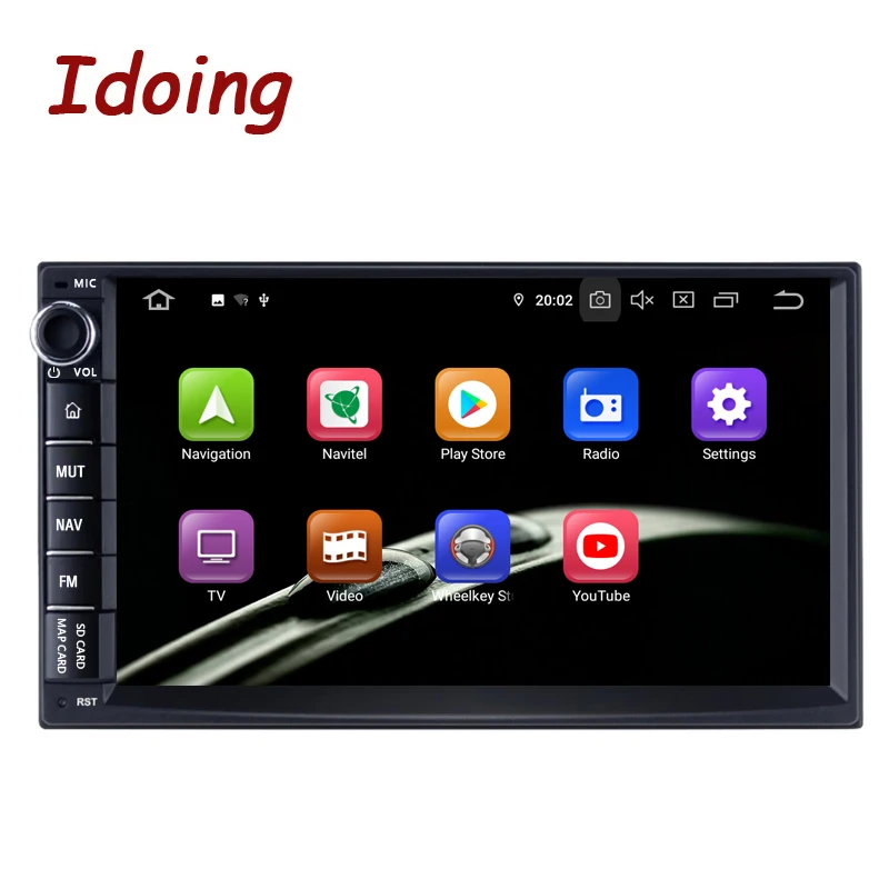 Best Idoing 7"PX5 4GB+64G 8Core Universal 2Din Car Android9.0 Radio Vedio Player IPS screen GPS Navigation Multimedia Bluetooth NODVD 1