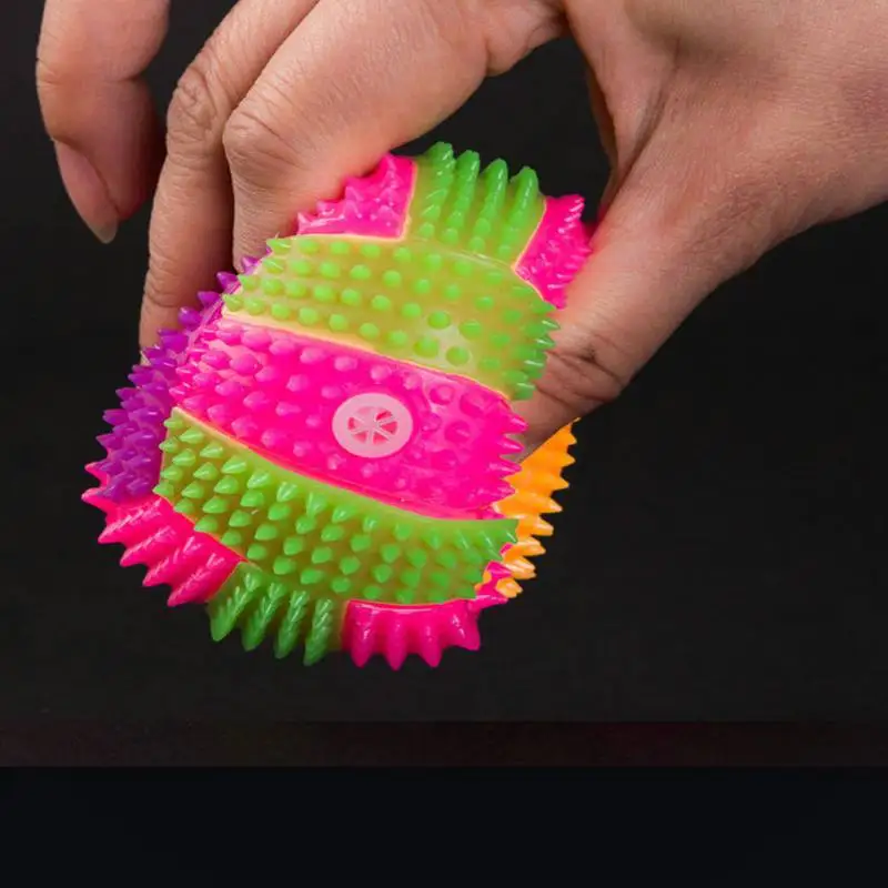 Игрушка в виде упругих шариков для питомцев с освещением, интерактивные резиновые шарики для питомцев, мяч-пищалка для собак, мягкая игрушка для домашних собак жевательный для щенков