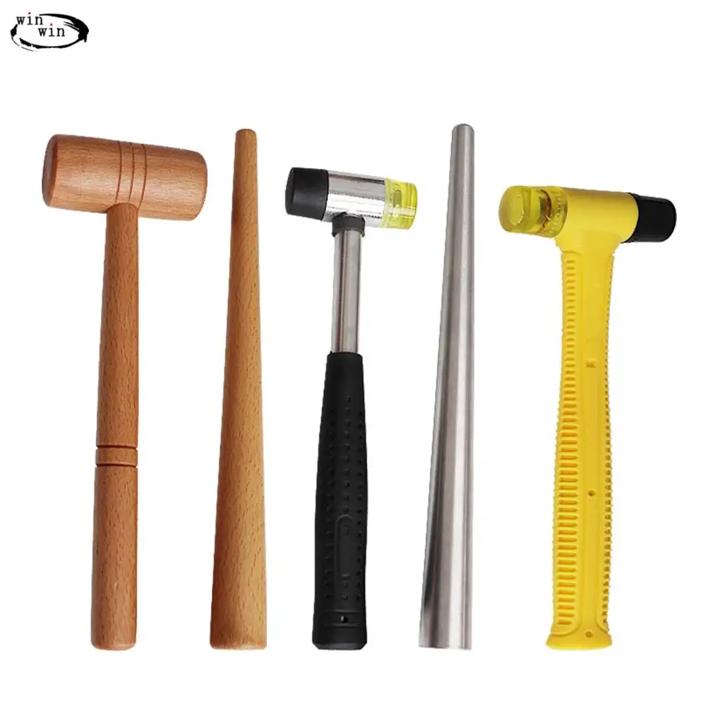 Berkem Ring Stick+Rubber Hummer Repair Tool Correction And Expansion Of Rings Rubber Hummer Ring Iron Bar Wood Hummer