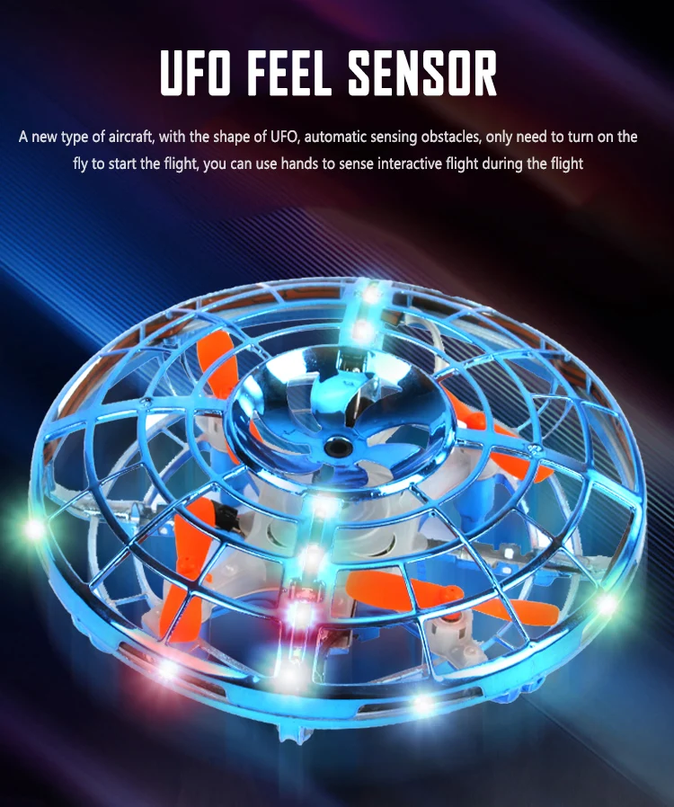 Мини-дроны UFO, вращающиеся на 360 °, умный Дрон с ручным управлением, Радиоуправляемый вертолет, Квадрокоптер, летающие игрушки, рождественский подарок для детей