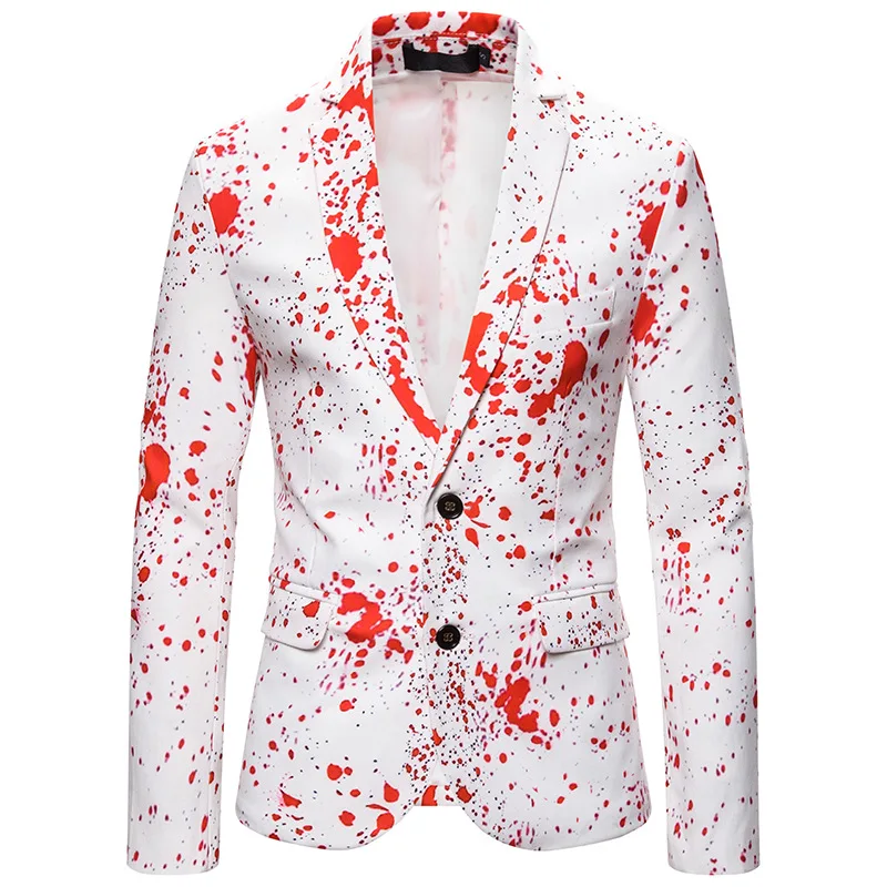 Кровавый Гарри Детский костюм для вечеринок Homme Фирменная Новинка Slim Fit костюм куртка Для мужчин Рождественский блейзер Мужской Выходные туфли на выпускной бал костюмы, жакеты, блейзеры