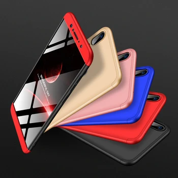 

100PCS 360 Degree Full Cover For Xiaomi Redmi 6 6A 5 Plus 4X Note 7 Pro Phone Case 3 In 1 Hard PC Shell Coque Protection Cases