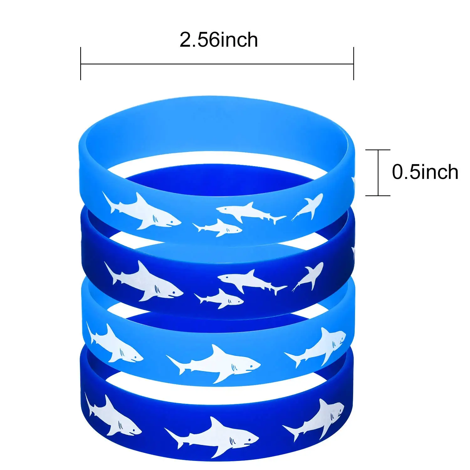 24 Pieces Shark Party Favors Rubber Wristbands Bracelet  Under the Sea  Shark Birthday Party Favors Supplies Gift Decorations