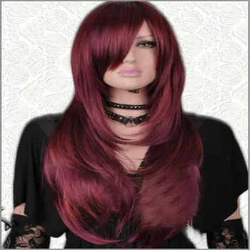 

vogue long black straight health hair fashion wig wigs for women