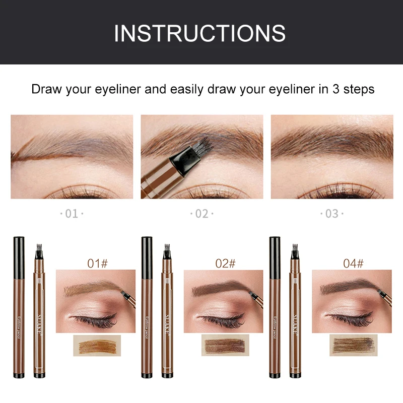 Waterproof Eyebrow Pencil Microblading Tattoo Eyebrow Ink Pen Long-lasting Eye Brow Eyes Makeup Natural Eyebrow Enhancers TSML2 Waterproof Eyebrow Pencil Microblading Tattoo Eyebrow Ink Pen Long-lasting Eye Brow Eyes Makeup Natural Eyebrow Enhancers TSML2