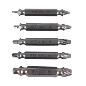 

6pcs Damaged Screw Extractor Drill Bit Set Titanium Plated Broken Screw Bolt Remover Stripped Screws Extractor