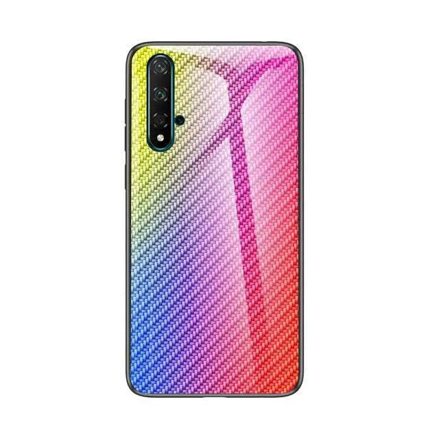 Чехол из закаленного стекла из углеродного волокна для huawei P20 P30 Pro Honor 9 10 Lite 7C 8C 8A 8X 9X Honor 20 Pro 10i 20i P smart Z - Цвет: 2