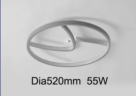 Style B Dia520mm Новое поступление, светодиодная люстра, Современная для гостиной, спальни, кабинета, серый+ белый цвет, для дома, 110 В, 220 В, домашняя люстра, светильники - Цвет абажура: Style B Dia520mm
