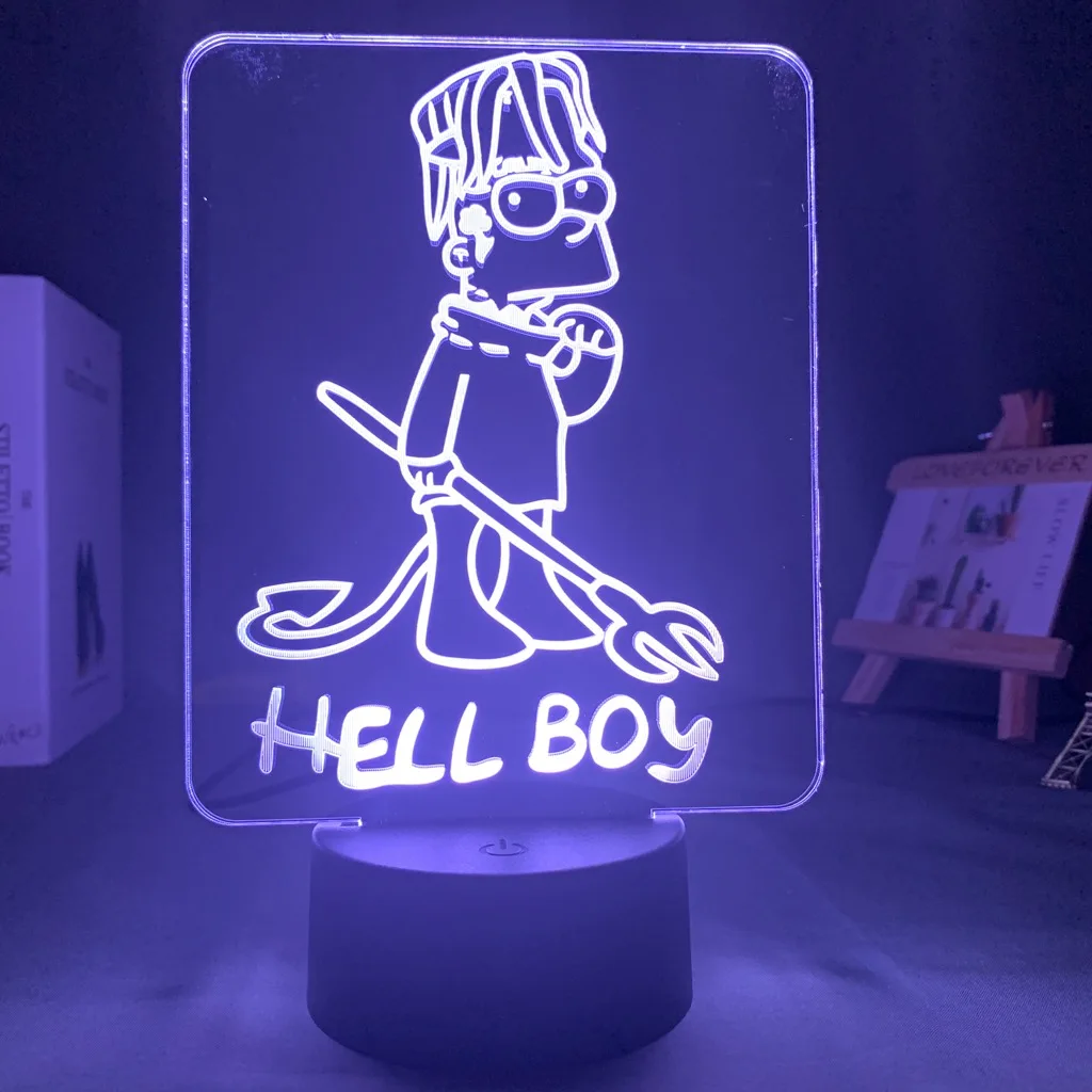 American Rapper Lil Peep Led Night Light for Home Decoration Colorful Nightlight Gift for Fans Dropshipping 3d Lamp Celebrity