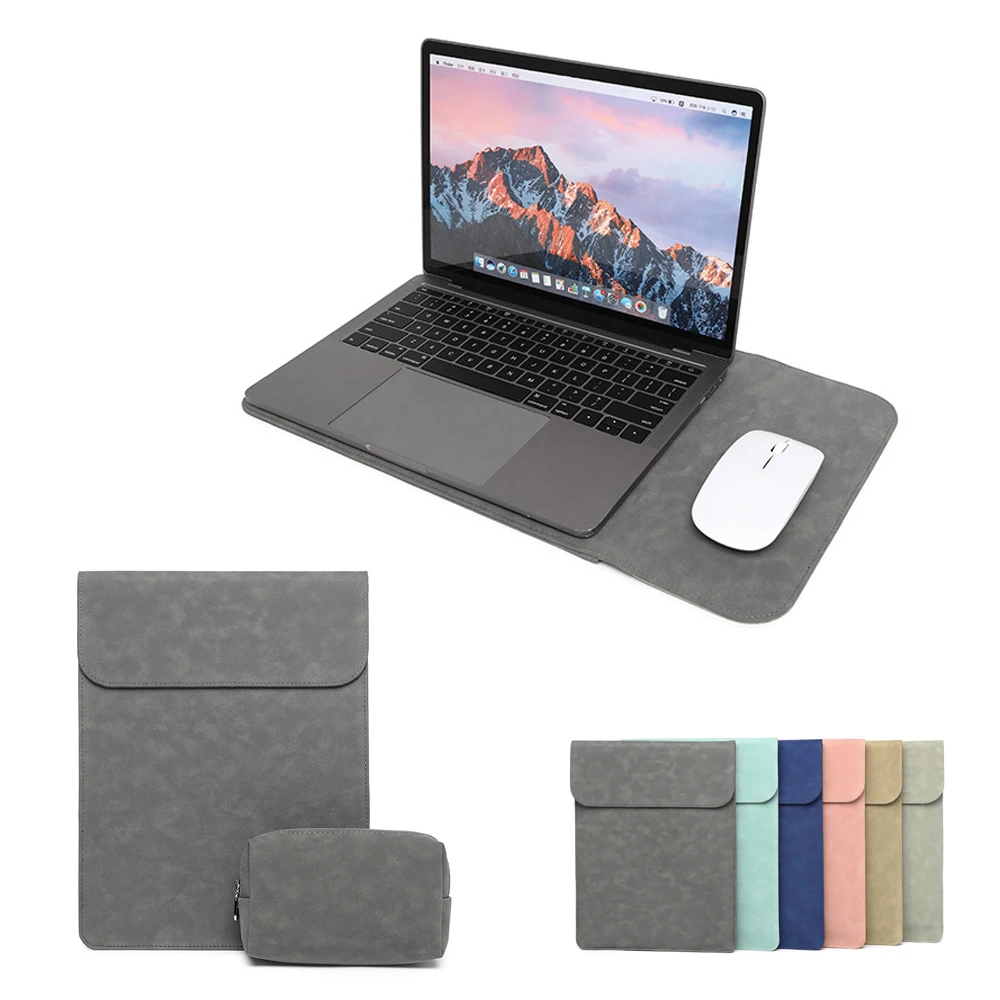 

Waterproof PU Laptop Sleeve Bag For Macbook Air Pro Retina 11 12 13 15 16 inch Bags For Xiaomi Huawei HP Dell Notebook Liner Bag