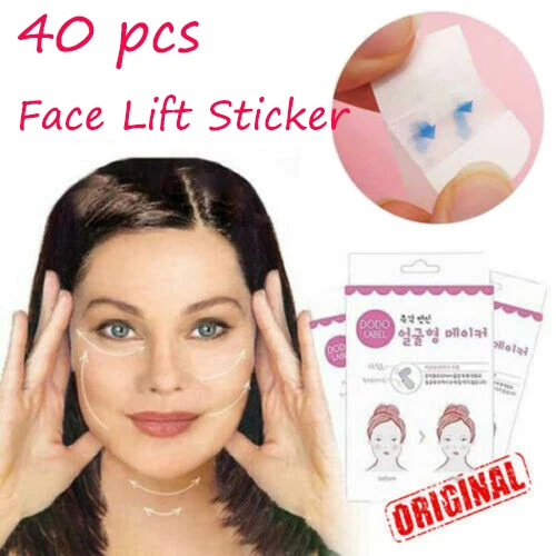 

40 pcs Face Lift Sticker Instant Waterproof V Shape Breathable Makeup Adhesive Tape Invisible Lifting Tighten Chin
