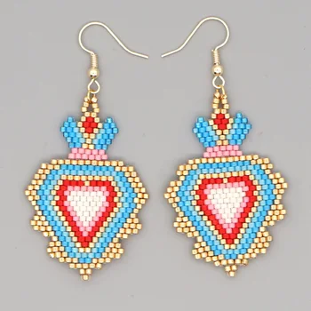 

Go2Boho Boho Miyuki Earrings for Women Jewelry 2020 Trendy Handmade Bead Pendientes Jewellery Hanging Heart Earring Accesories