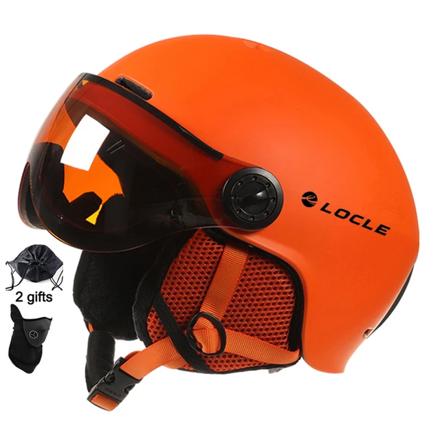 US $15.97 LOCLE Men Women Ski Helmet INMOLD Winter Sports Skiing Helmets Ski Snowboard With Goggles Mask Sno