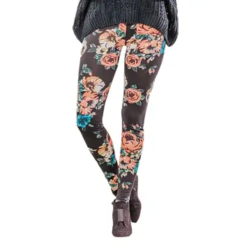 

Flower Print Women Leggings Elastic High Waist Leggings Pants for Women Hip Lifting Sports Pants Leggings Women Skinny Leggings