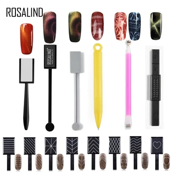 

Rosalind UV Cat Eyes Gel Polish Magnet Stick 3D Magical Line Strip Effect Sticks Manicure Nail Arting Tool For Cat Eye Style