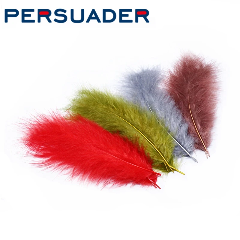 

12 optional Colors 40pcs/pack Dyed Turkey Marabou feather cheap Woolly Bugger Tying materials quilling feather hand selected