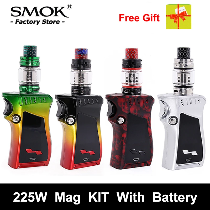 Оригинал 225 W SMOK комплект Mag 8 мл TFV12 принц танк с Батарея TC Mag Mod электронная сигарета SMOK вейп набор VS X-PRIV испаритель