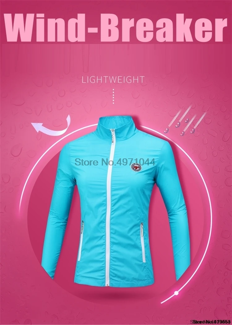 Pgm осенне-зимние женские куртки для гольфа, ветрозащитные куртки с длинным рукавом для гольфа, уличные легкие куртки против морщин, D0506