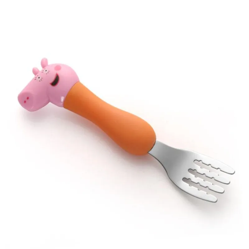 Peppa Pig Series Cartoon Children's Tableware Spoon Fork Set Dining Lunch Dinner George Action Figure Kids Gifts Party Toys