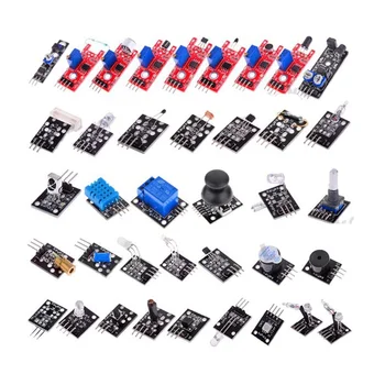 

For Arduino 37 in 1 Sensor Kit joystick/photosensitive/Sound Detection/Obstacle avoidance/buzzer/18B20 Temperature Sensors Set