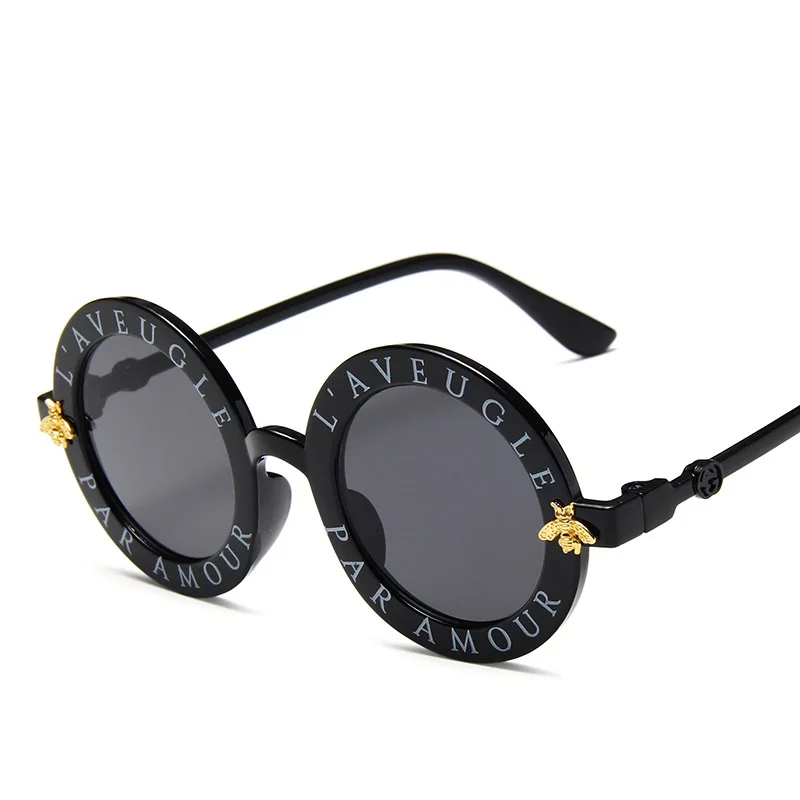 Детские солнцезащитные очки, круглые солнцезащитные очки для мальчиков и девочек, детские классические ретро милые Солнцезащитные очки, розовые очки с защитой от солнца, UV400 - Цвет линз: C1