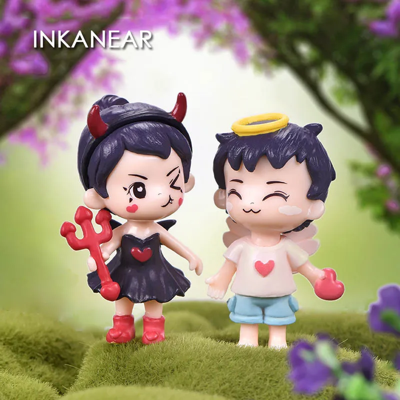 Little Devil Dolls Figure Anime Fata Decorazione Miniature Regalo Per Ragazze Artigianato Figurine Dollhouse Angel Lover Diy