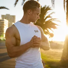 Спортивный мужской жилет без рукавов для занятий фитнесом, майка без рукавов для бега, дышащий облегающий тренировочный пуловер