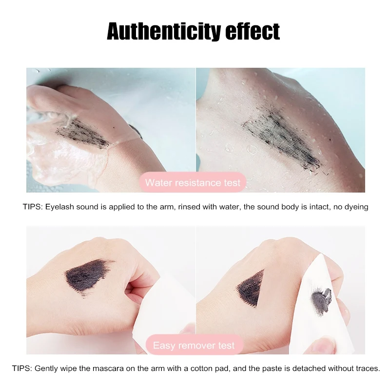 Waterproof Natural Eyelash Liquid Curling Slender Thick Eyelash Mascara Eye Makeup Cosmetic