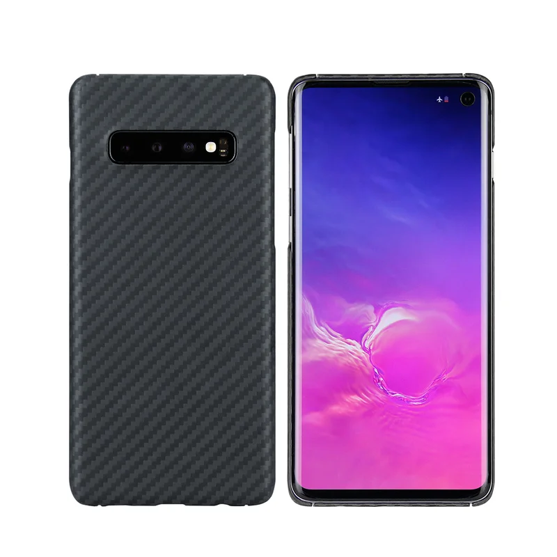 Роскошный чехол из натурального арамидного волокна с узором углеродного для samsung