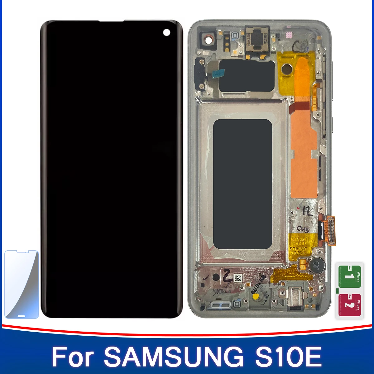 Оригинал ААА AMOLED экран с рамкой для SAMSUNG Galaxy S10E G970F/DS G970U G970W SM-G9700 ЖК дисплей