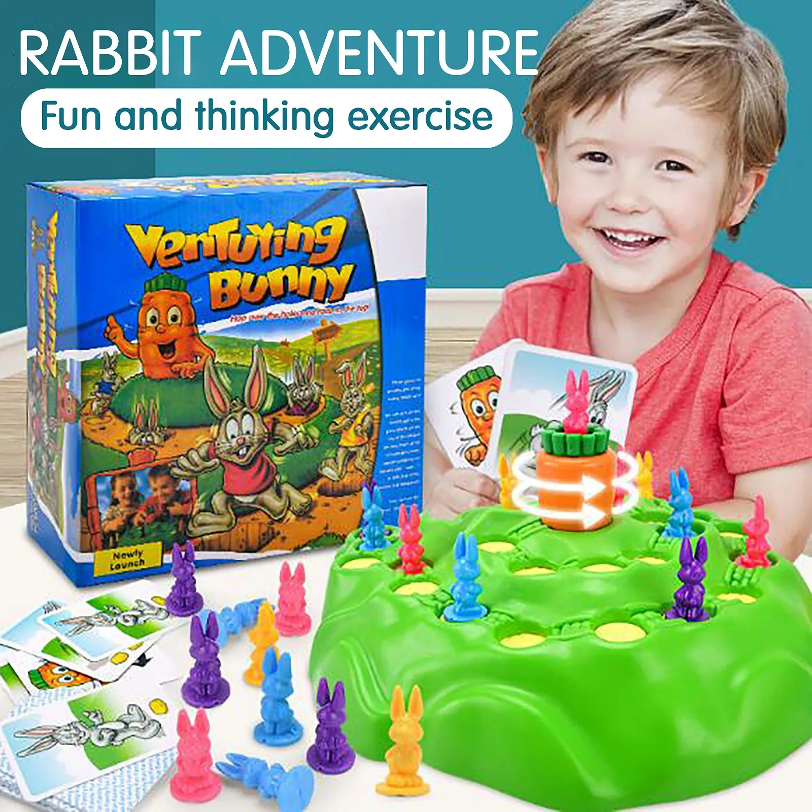Juego de mesa con trampa de conejo para niños, juguete para juego de mesa educativo para edades tempranas