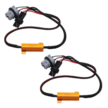 

Car Resistor Decoder Auto 2Pcs Wiring Headlights Fog lights Shock proof Parts Replacement