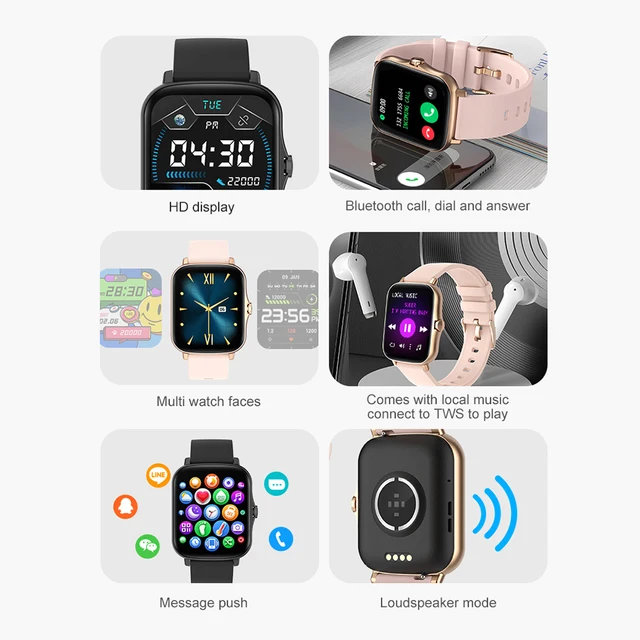 COLMI P8 Plus GT Bluetooth Answer Call Smart Watch Men IP67 waterproof Women Dial Call Smartwatch Support TWS Earphones 2