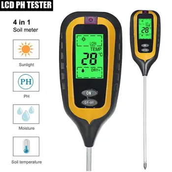 

PH Tester Soil Water Moisture Light Test Meter for Garden Plant Seeding PH Moisture Meter Temperature Sunlight Intensity Measure