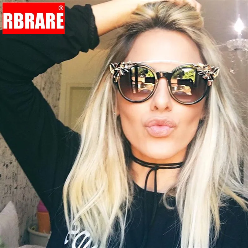 Модные солнцезащитные очки RBRARE кошачий глаз женские новые декоративные со