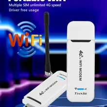 Tianjie 3G 4G Universal Wifi Router Lte Fdd Gsm Mobiele Draagbare Mini Draadloze Usb Modem Dongle Met Sim card Slot Wi-fi Sticker