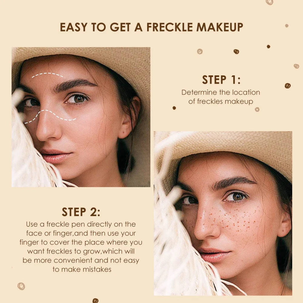 Lifelike Freckle Pen Makeup Freckle Fake Freckles Waterproof Foundation Long Lasting Freckles Makeup Soft Dot Spot Pens
