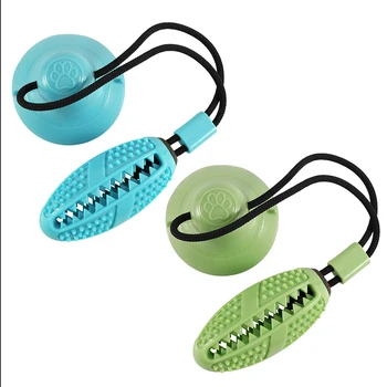 

Pet Toys with Suction Cup Dog Push Toy with TPR Ball Pet Tooth Cleaning Chewing Rubber Dog Toys