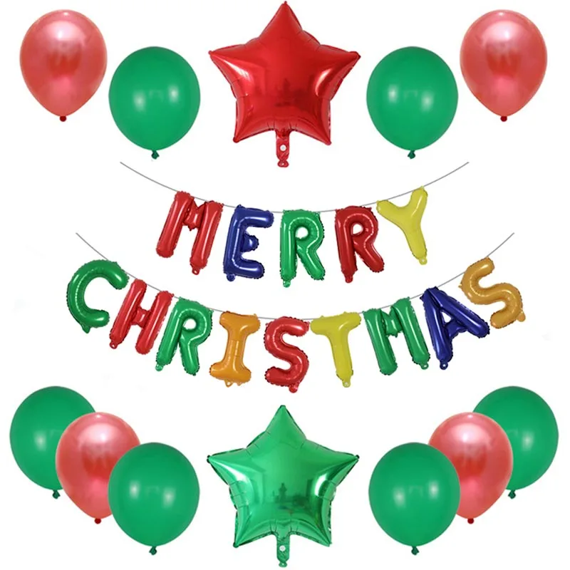 1 компл. Merry Christmas фольга воздушные шары с буквами счастливый год тема вечерние украшения конфетти для воздушного шара латексные воздушные шары поставки