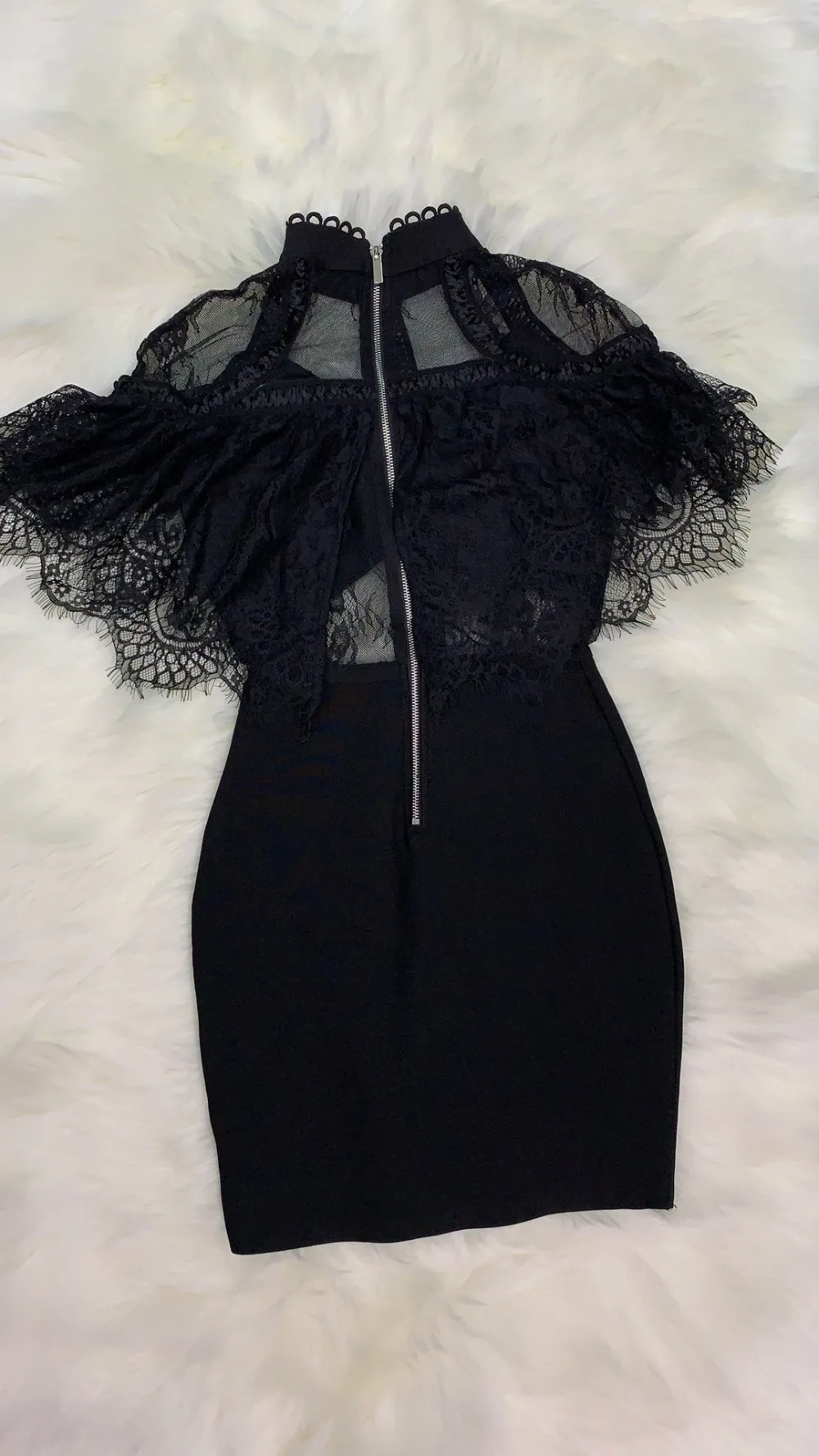 BJ0399 New Style O-neck Backless Lace See-Through Bandage Pub Party dress Sexy Women celebrity body con dresses wholesale