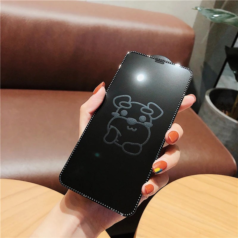 LinXiang Невидимый Марвел Железный человек мультфильм собака 9H 6D Закаленное стекло протектор экрана для iPhone 6 6s 7 8 Plus X XR XS Max 11 Pro