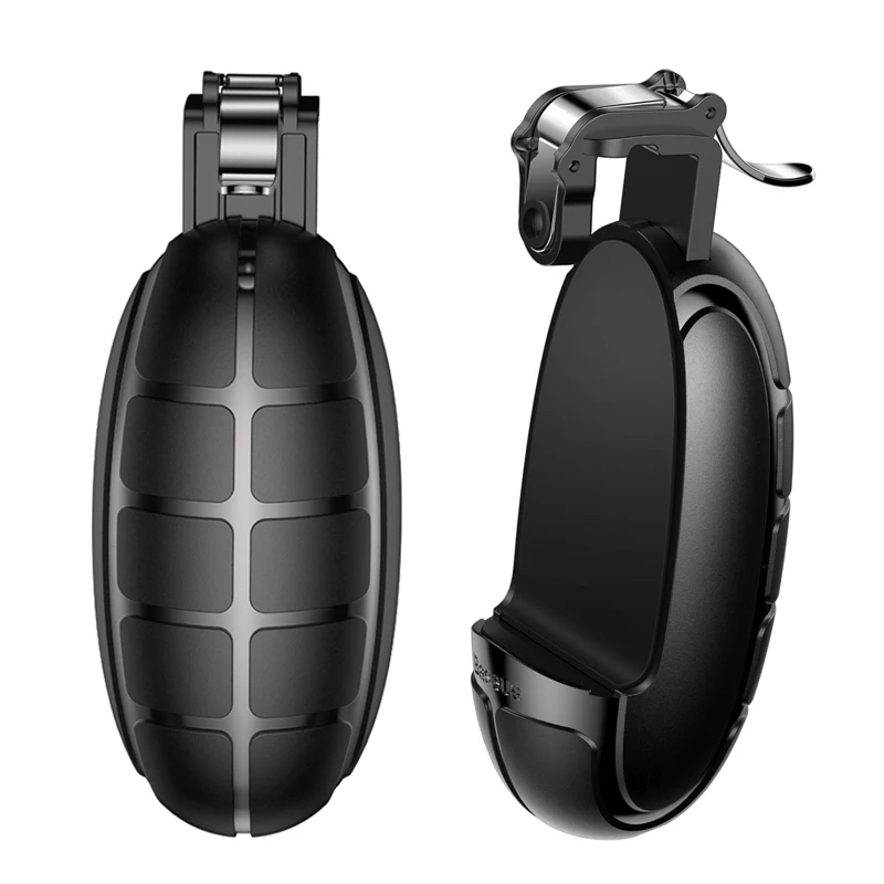 Black Baseus Pubg контроллер мобильный триггер для iPhone XR L1 R1 шутер контроллер огонь Кнопка Gameped джойстик для телефона Android - Цвет: Black