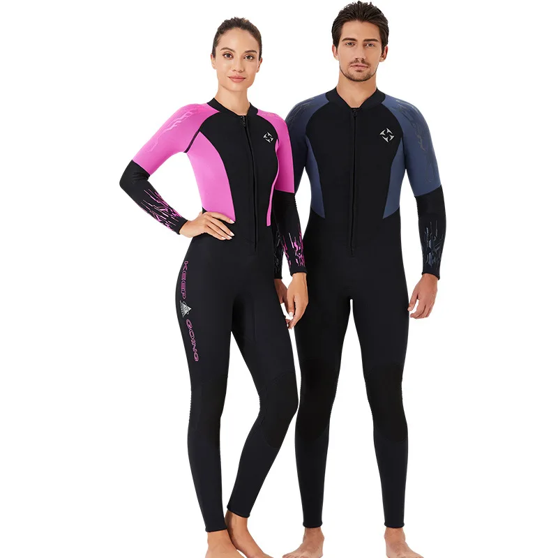 Traje de buceo de neopreno de 3MM para hombre, traje húmedo de pieza larga, conjunto para cuerpo frío, cálido, ropa deportiva para nadar - Deportes y entretenimiento