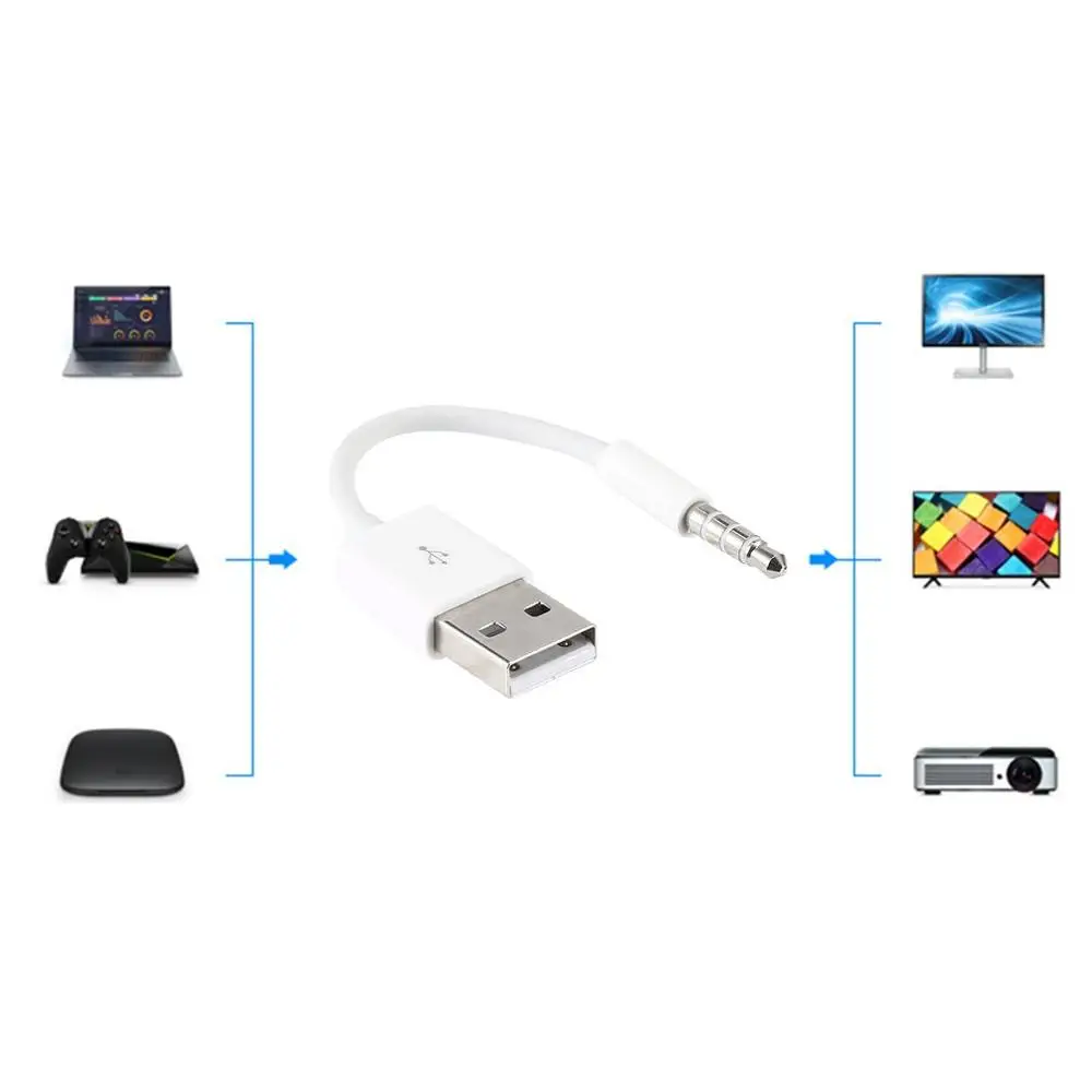 3 5 мм портативное короткое Зарядное устройство USB для Iphone Синхронизация данных