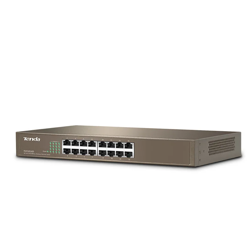 

Tenda TEF1016D 16 Port Switch Network Cable Seperater Fast Enterprise Monitor Internet Bar