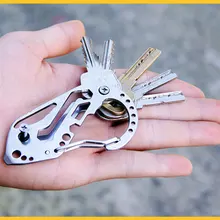 Mini EDC Tools Outdoor Sports Camping Portable Steel Screwdriver Wrench Carabiner Safety Keychain Self Defense defensa personal