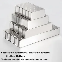 10pcs N35 Rectangle Neodymium Magnets Rare Earth Magnet Block Strong Craft Magnets Permanent Magnet Multiple sizes